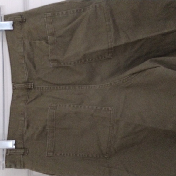 Women's Army Green Crop Jean Pants ❤️ - Picture 5 of 5